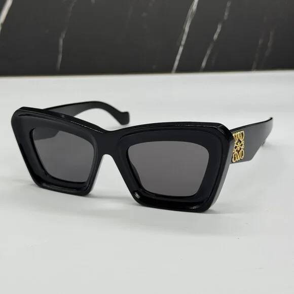 NEW LOEWE LW40145I 01A WOMEN SUNGLASSES BLACK CAT EYE LOEWE  display picture 1